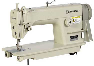 Reliable MSK-8900M single-needle industrial sewing machine: features: Link-type feeding mechanism for smooth operation; Automatic lubrication with pump; Low noise, low vibration; 5,000 rpm high-speed operation; Stitch dial regulator; Reverse lever mechanism 