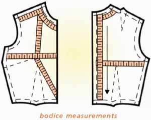 bodice measurements 